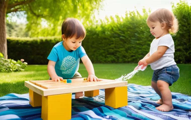야외용 완구 광고 캠페인 - **Prompt:** A heartwarming multi-generational family scene of collaborative outdoor play. A mother, ...